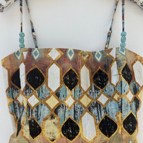 Christian Lacroix Linen Blend Mini Dress With Fringe Hem, Size XXS - Picture 12 of 16